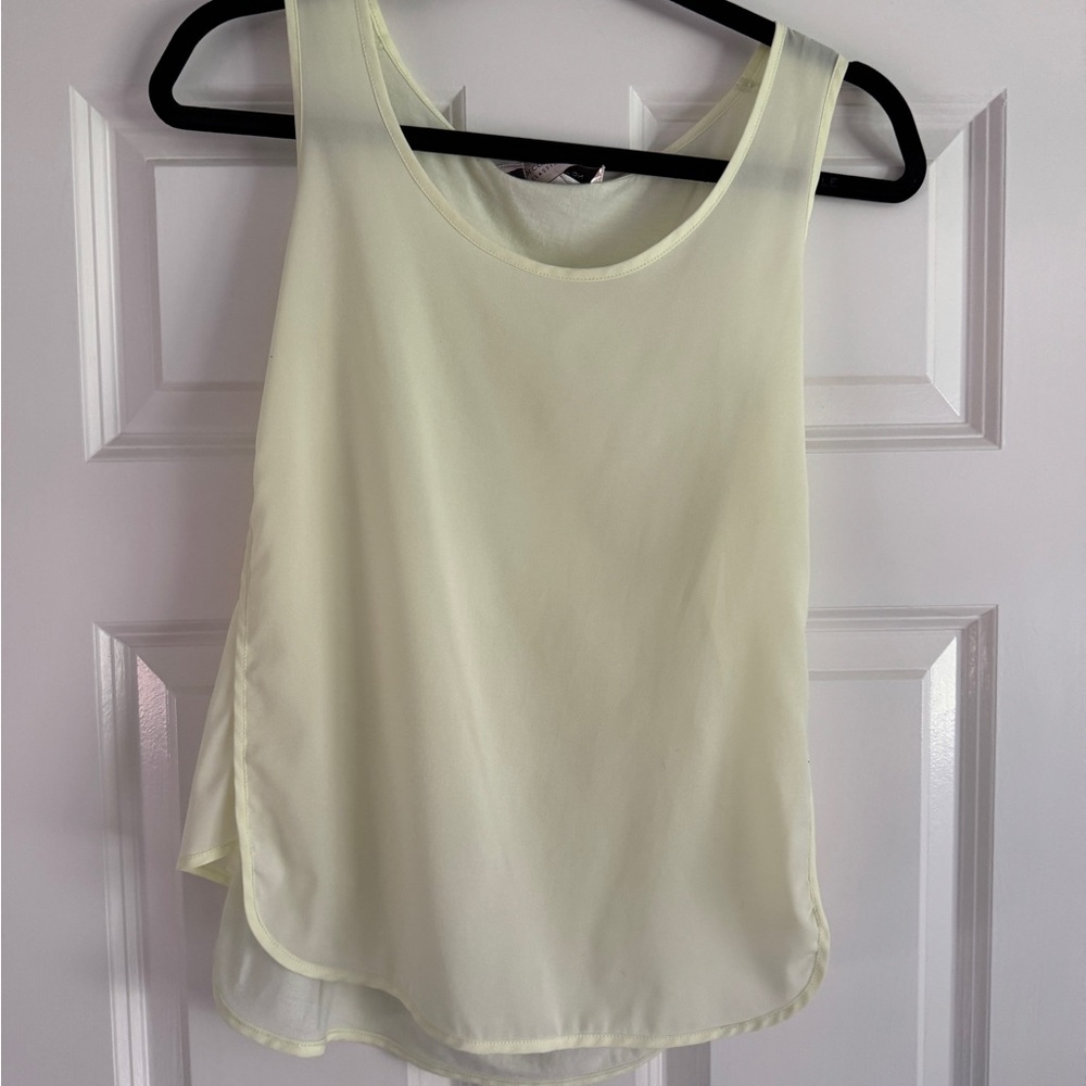 French Connection Cream Asymmetrical Tank Top